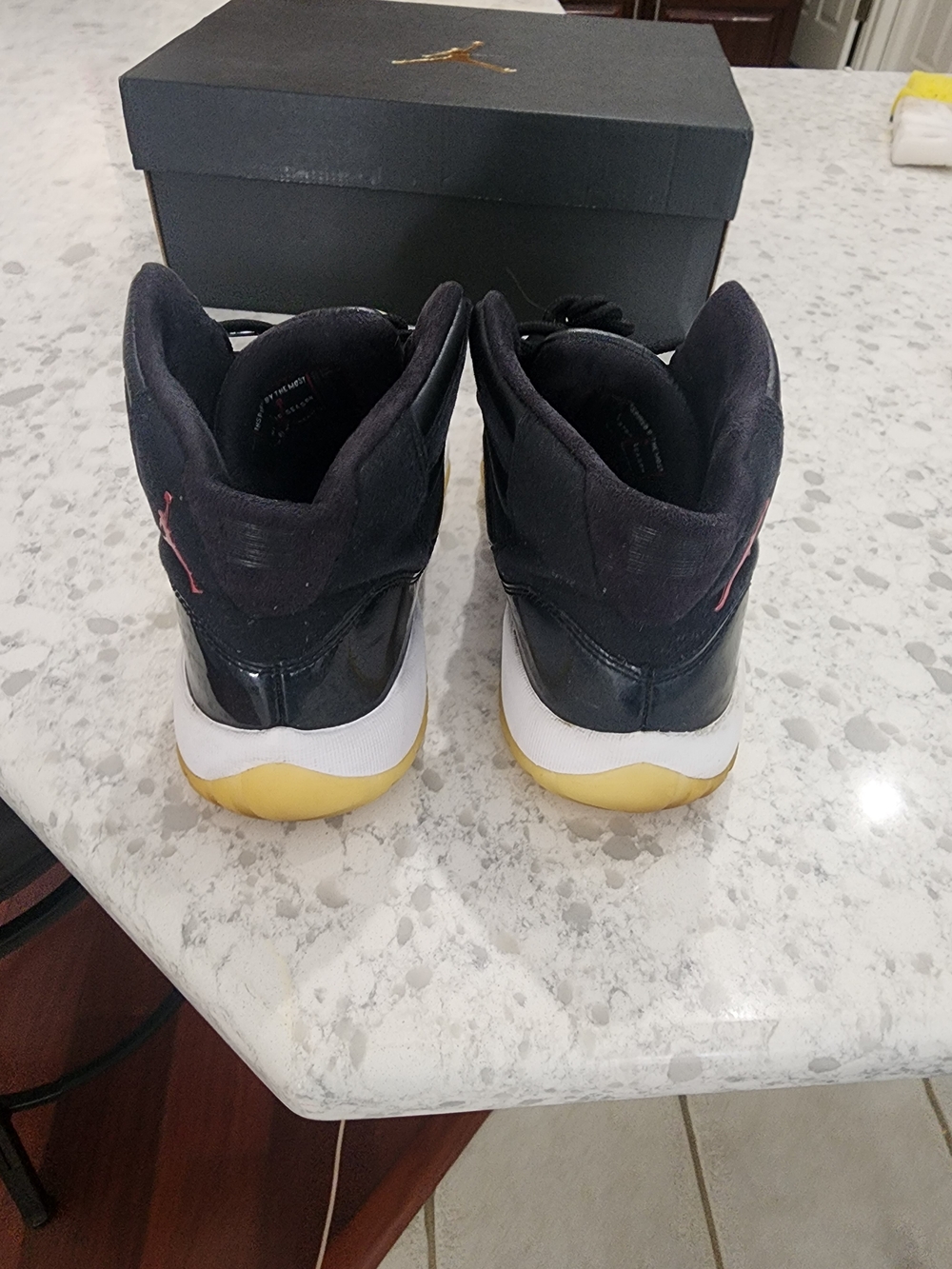 Air Jordan 11 Retro BG Black Sneakers - Picture 2 of 7